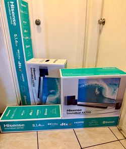 Hisense AX700 Soundbar 5.1.4 Ch. Dolby Atmos Home Theater w/ Wireless Subwoofer & Rear Speakers – 570W Peak Power