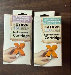 (2) Xyron X150 create a sticker Replacement Cartridge removable perm. adhesive