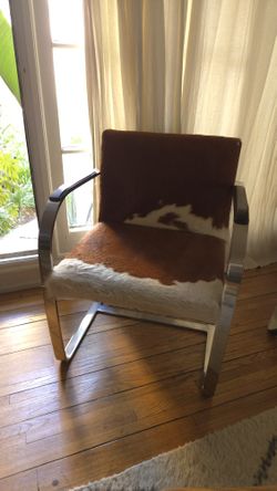 Cow Print MCM Style chair. Heavy