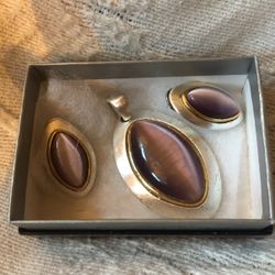 Vintage Pendant and Post Earrings $27.99