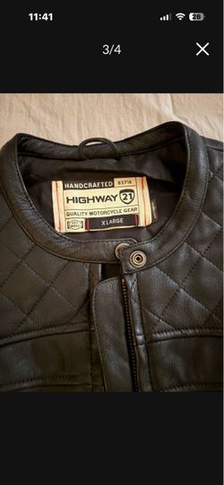 Highway 21 Leather Motorcycle Jacket XL