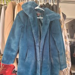 Turquoise Fur Coat