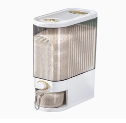 Rice Dispenser - Chef Cereal Dispenser | Grain Dispensers Home Kitchen Organization | Cereal Container With Measuring Cup | Airtight Rice Storage Barr