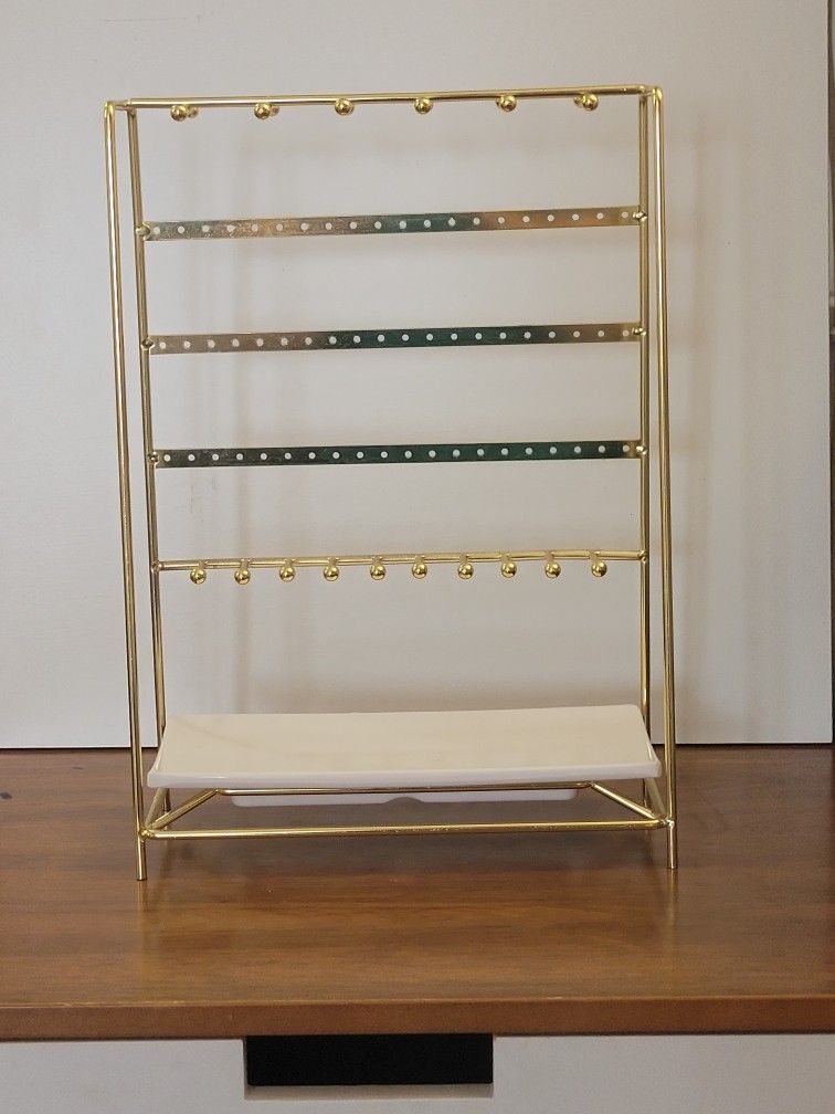 Gold Metal Jewelry Organizer