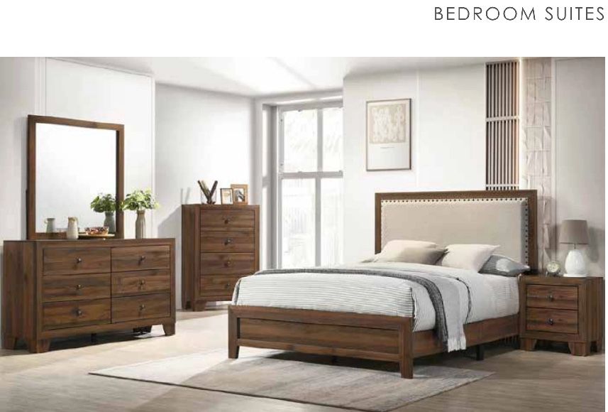 4- Pc Bedroom set Dresser,Mirror  Nightstand (1) Queen size bed frame  Not including Mattress and Box Sp