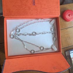 Sterling Silver Chain And Bracelet Set 
