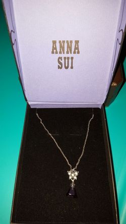 ANNA SUI purple butterfly necklace
