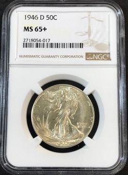 1946-D Walking Liberty Half Dollar NGC MS 65+