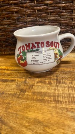VINTAGE TOMATO SOUP RECIPE MUG BOWL CUP RETRO