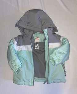 2 in 1 Jacket/Coat  Light Mint Green/Grey. Size 2T