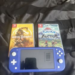 Nintendo Switch Lite – Blue (w/ Charger + 2 Games)