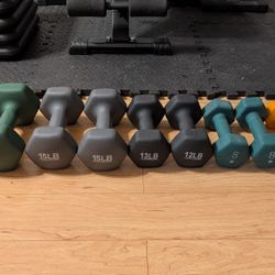 Rubberized Dumbbells Weights 