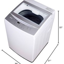 Lavadora portátil de carga superior de 20 pulgadas y 3 pies cúbicos en color blanco