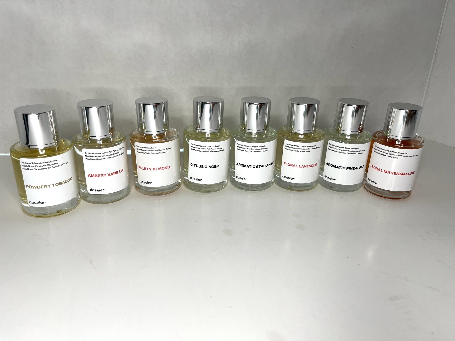 Dossier Perfumes $25 Each