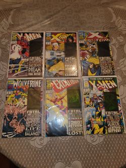 X-men comic book sale lot of (6) fatal attraction set wolverine marvel comics