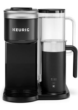 Keurig K-Café SMART Single Serve Coffee Maker with WiFi Compatibility, Latte and Cappuccino Machine with Built-In Frother, 6 Brew Sizes, Black WiFi Co
