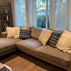 Velvet Sectional Sofa Couch 