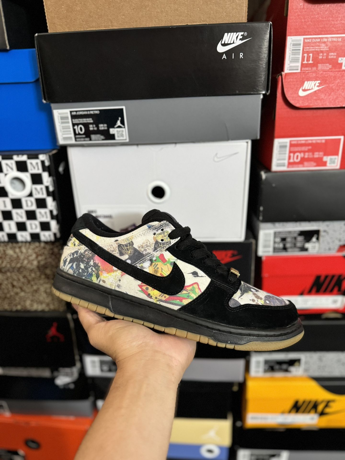 Nike SB Dunk Low Supreme Rammellzee size 9 VNDS