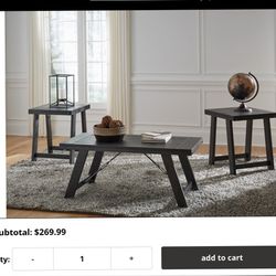 3 Tables, 1 Coffee Table and 2 End Tables