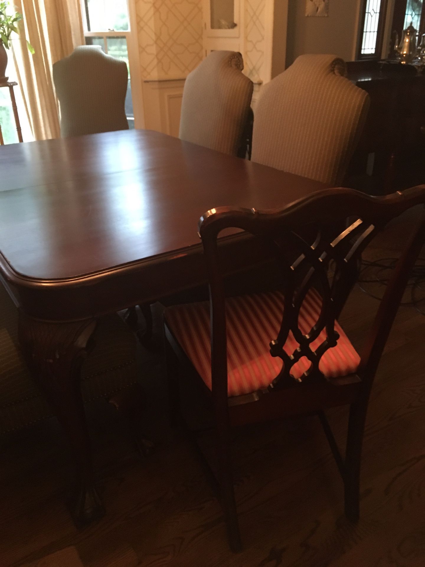 Rectangle shaped dining table