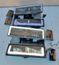 94-99 Chevrolet Gmc C/K Obs LED DRL Headlights Luces Focos Micas Faros Faroles