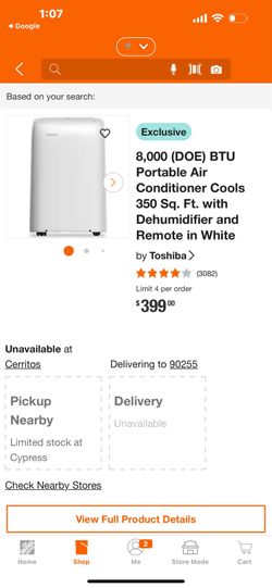 8,000 (DOE) BTU Portable Air