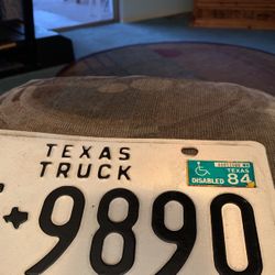  40 Year Old Texas Truck License Plate