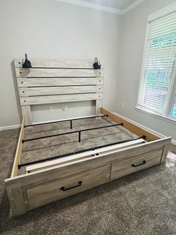 King size bed and dresser