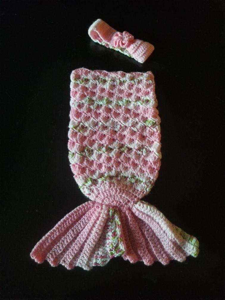 Newborn mermaid crochet outfit