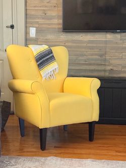 Single yellow sofa