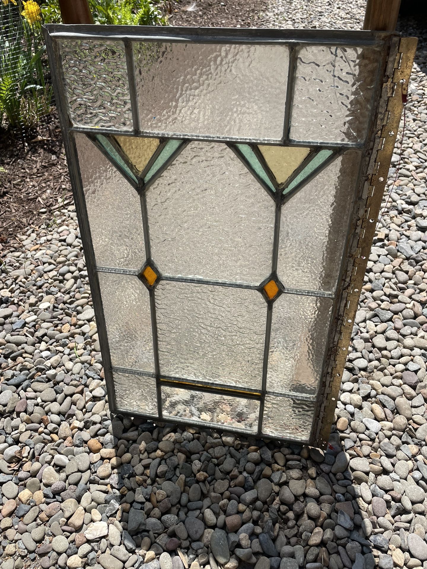 Antique Window. Stained Glass. Art Deco Style