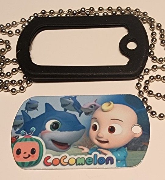 Cocomelon Dog Tag With Chain And Protector