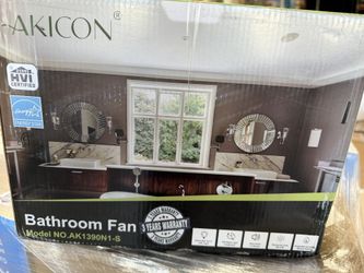 Akicon Bathroom Exhaust Fan with Light, 15W Dimmable 3CCT LED Light with 5W Night Light Fans for Ceiling,white
