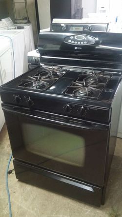 Maytag black gas stove