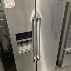 KitchenAid Stainless Steel 24.8 Cu. Ft. Standard Depth Side-by-Side Refrigerator With Exterior Ice And Water 