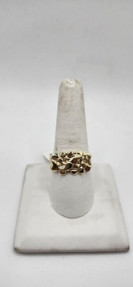 10kt Gold Nugget Ring 4.8G