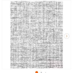 Stylewell Edenwell 6 ft. 7 in. x 9 ft. Gray and White Area Rug