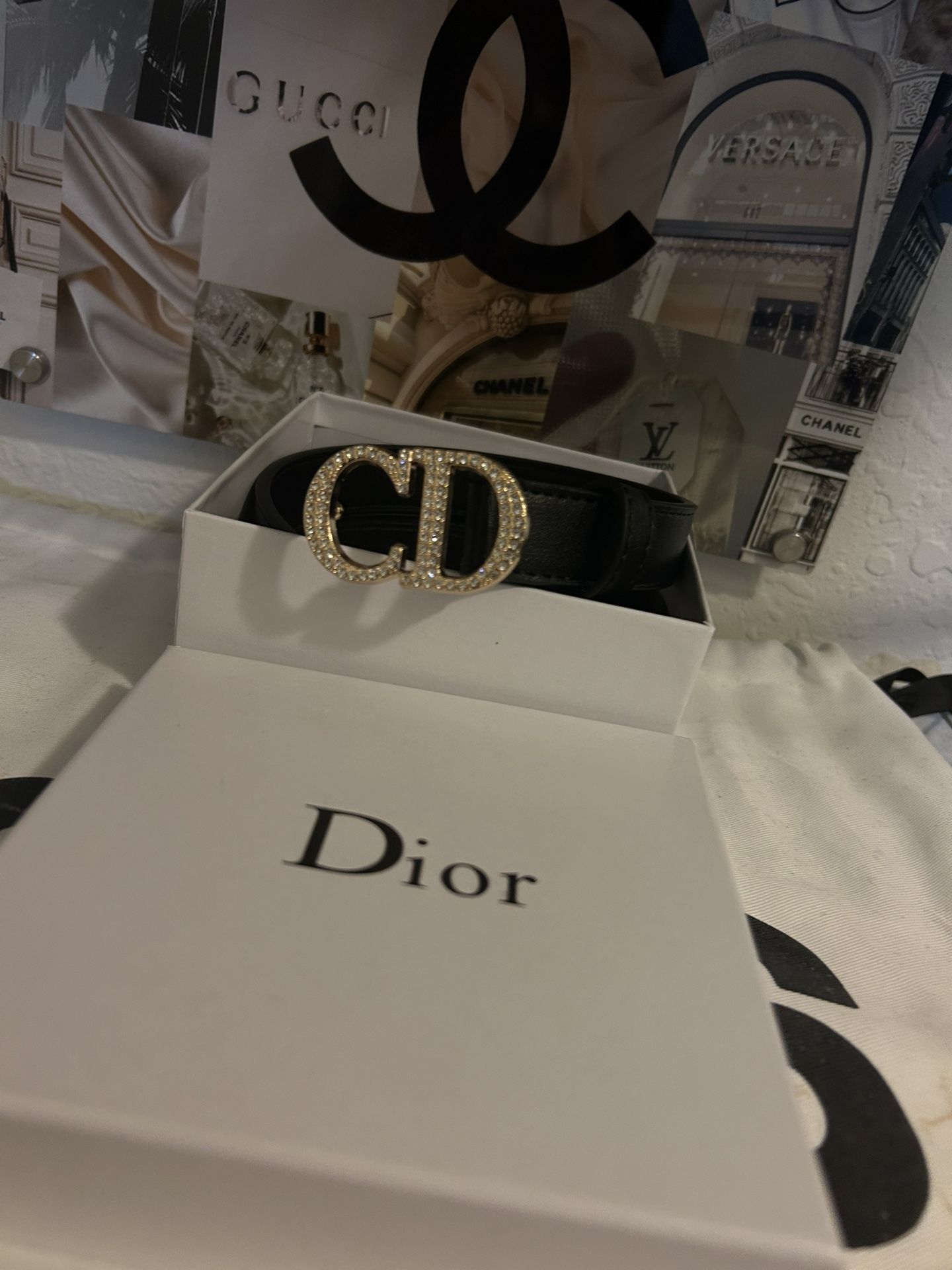 brand new black christian dior women’s belt