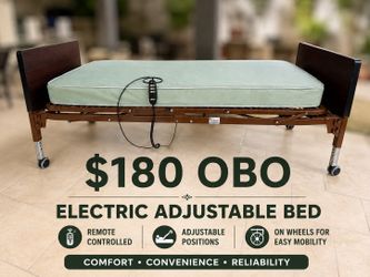 Electric adjustable bed with remote control