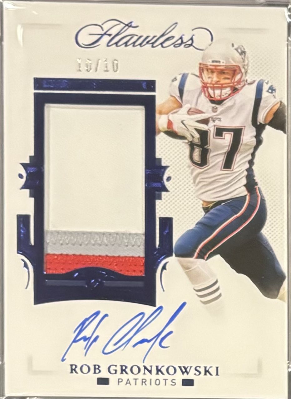 2021 Panini Flawless Rob Gronkowski Sapphire Patch Auto /10 #PA-RGR