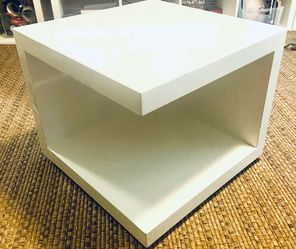 Small White Led Coffee Table for Living Room