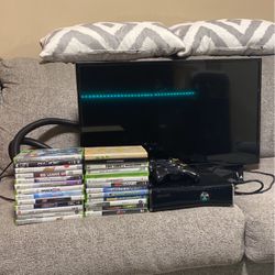 xbox 360 and a tv