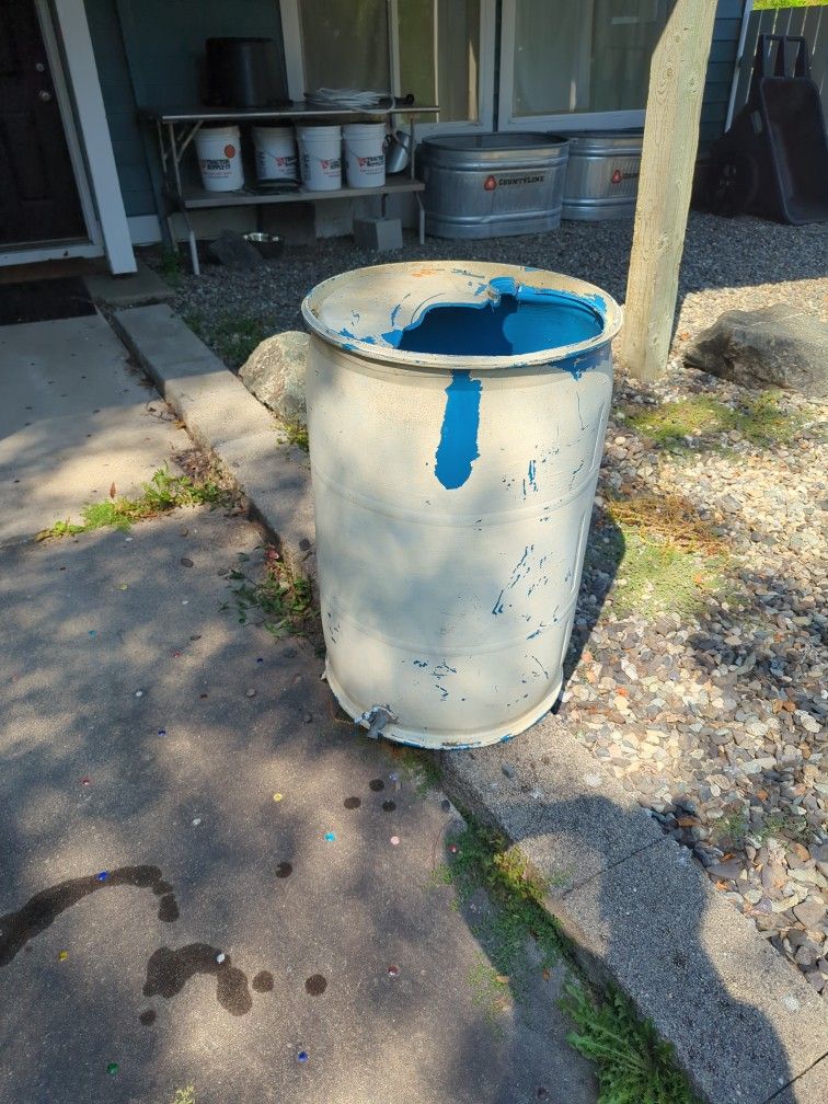 50 Gal Rain Collection Drum With Spout