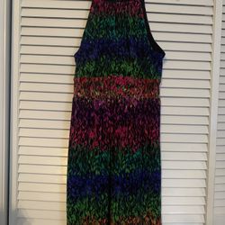 Maggy L Size 8 Knee Length Multi Color Dress