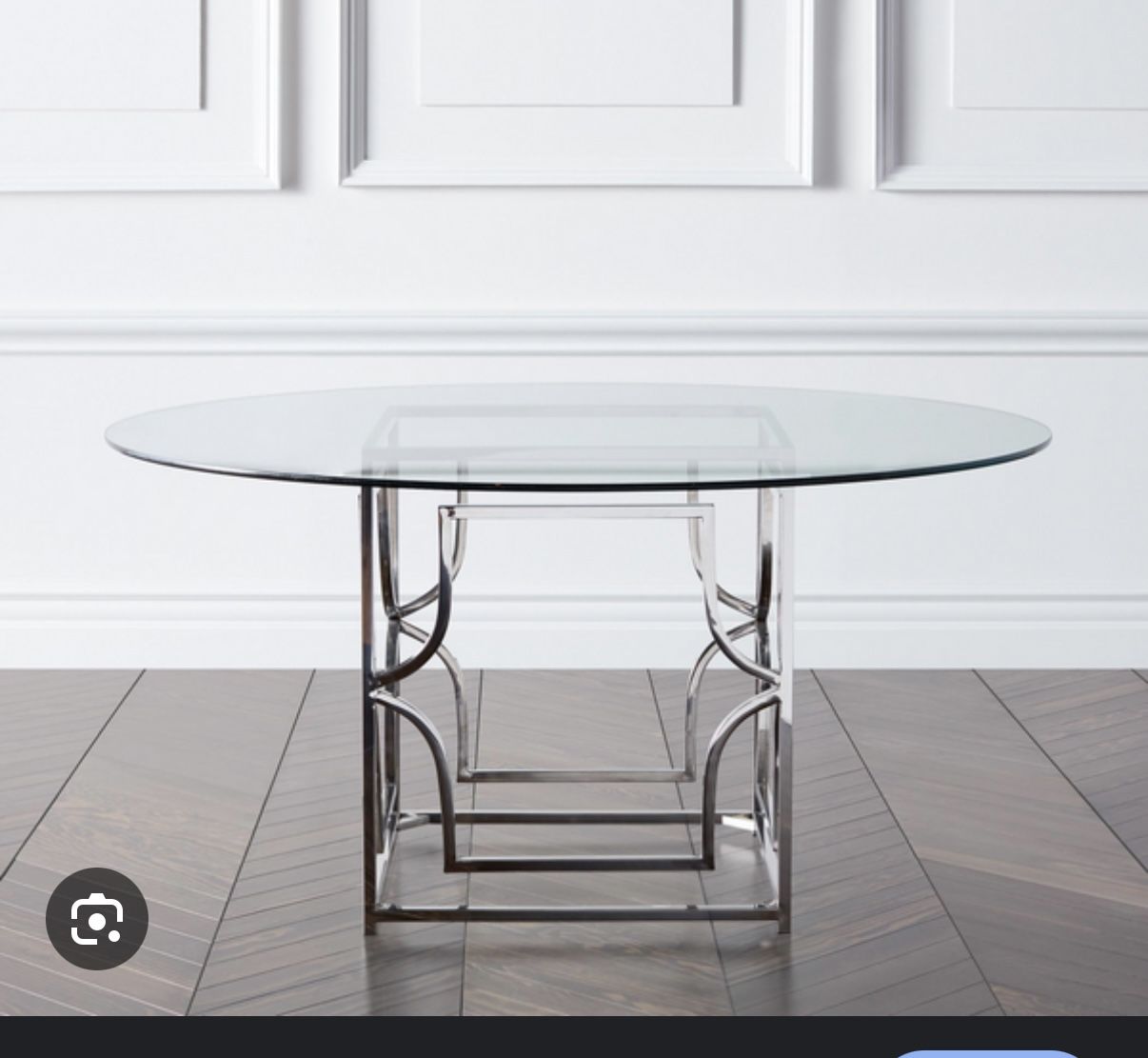 Contemporary Chic Glass Dining Table (54”)