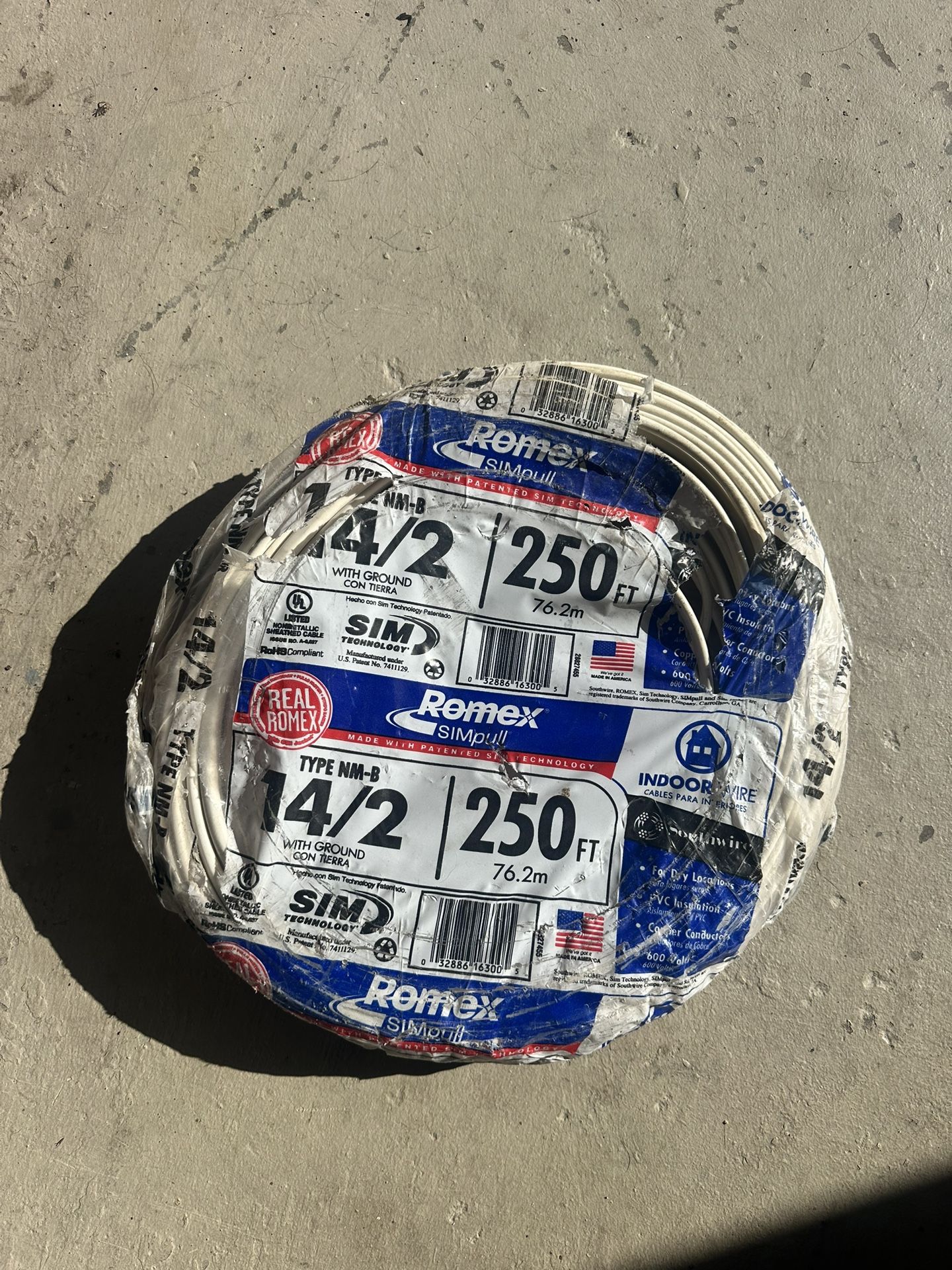 Romex 14/2 - 250ft (new) 