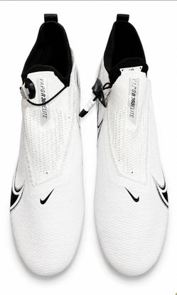 The Nike Vapor Elite360 Ghost Laces Cleats in white.