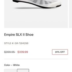 GIRO EMPIRE SLX II CYCLING SHOES/ NEW/ WHITE/SIZE 43.5