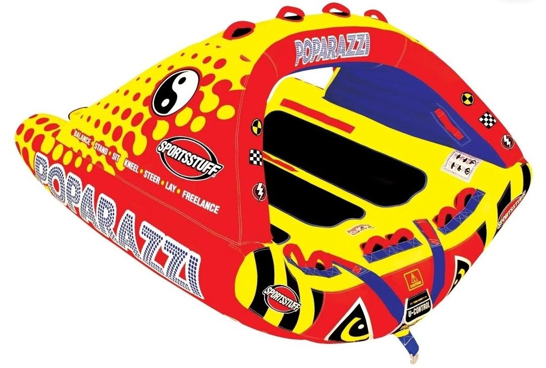 SPORTSSTUFF Poparazzi 1-3 Rider Towable Tube for Boating