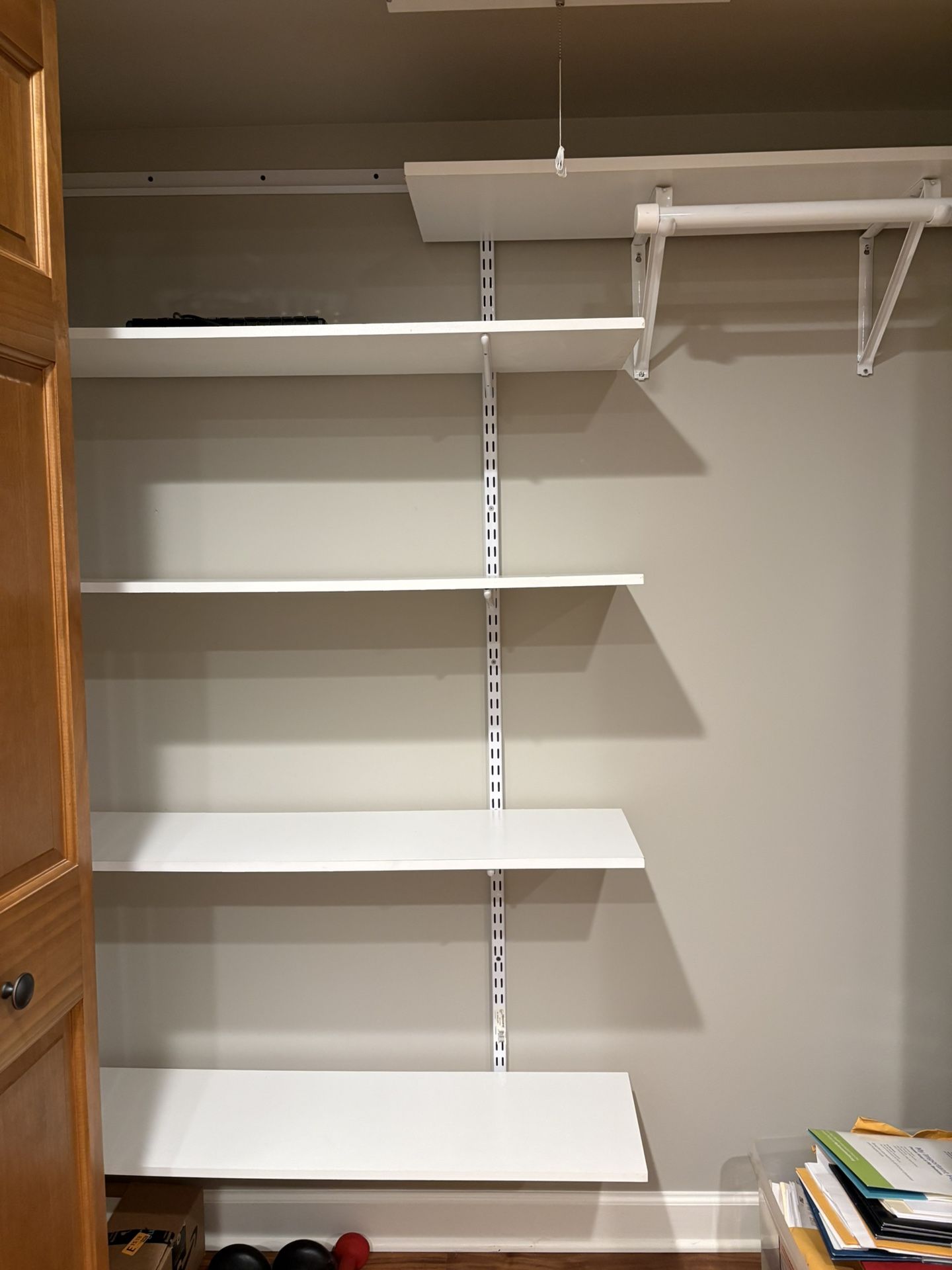 5 Piece Shelving Unit With Rails And Hang Bar